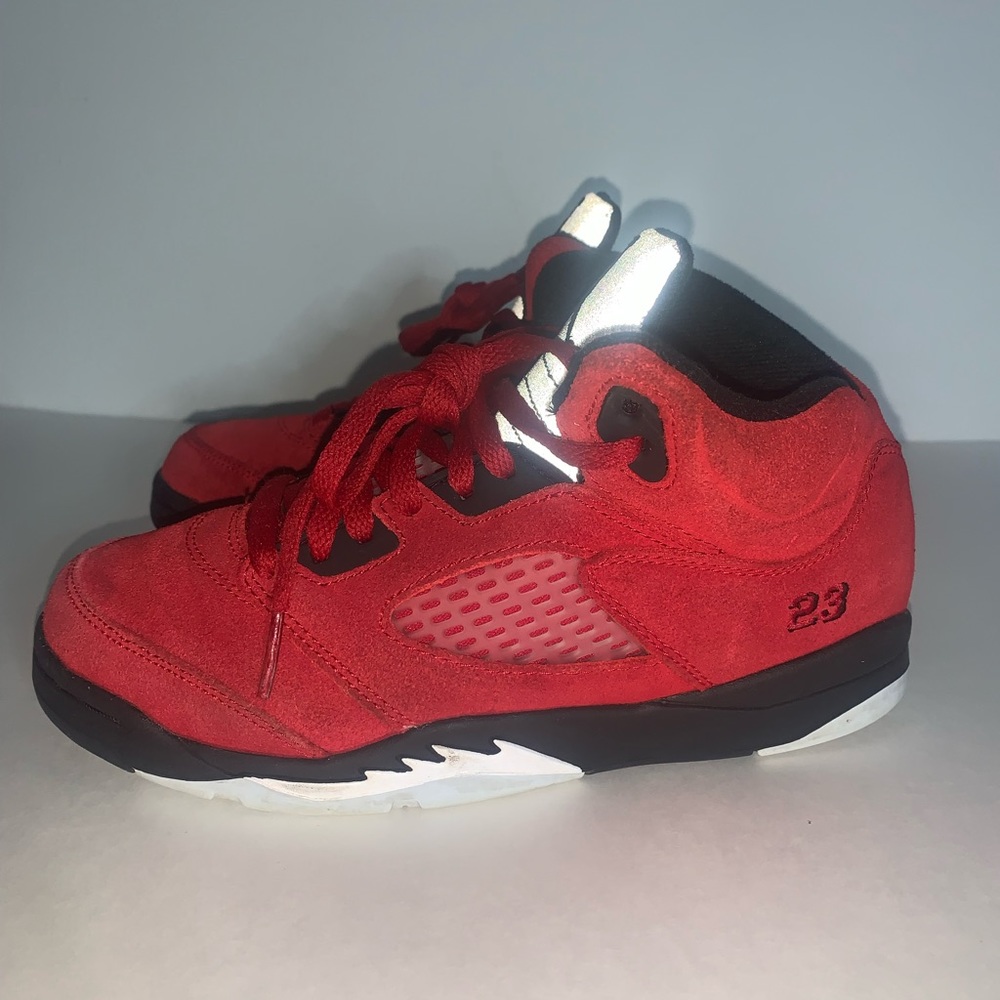 Nike Air Jordan 5 Retro Red Toro Raging Bull 2021 440889-600 PS Size 3y FASTSHIP